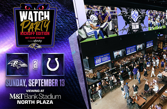 More Info for Ravens to Host Two September Watch Party Events in Revamped North Plaza